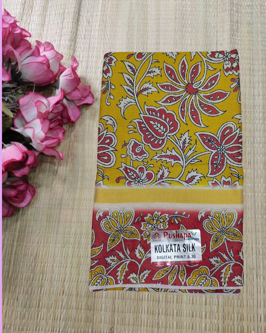 Designer Maslin Kalamkari Saree