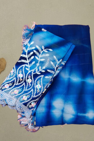 Designer Shibori Print Saree