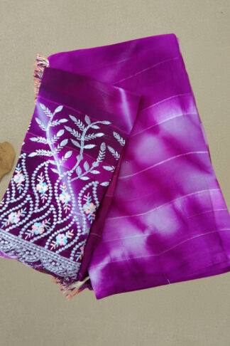 Designer Shibori Print Saree
