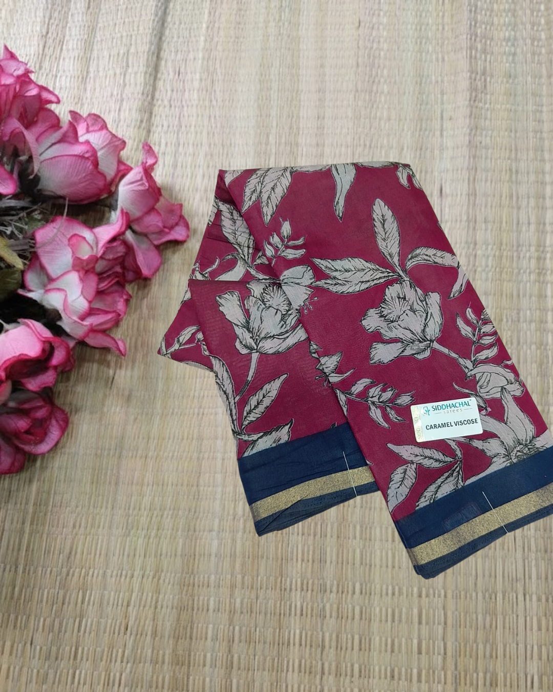 Designer Maheshwari Silk Saree