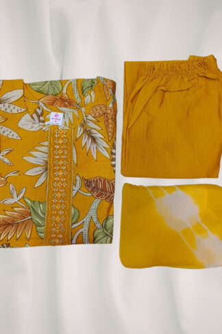 Readymade Vatican Print 3-Piece Kurta Set