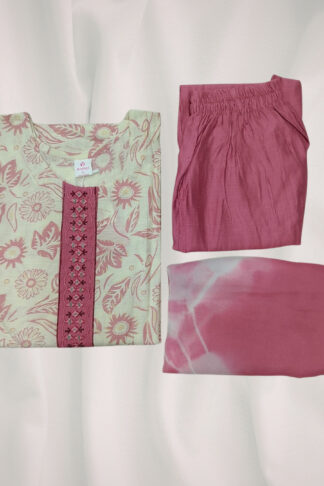 Readymade Vatican Print 3-Piece Kurta Set