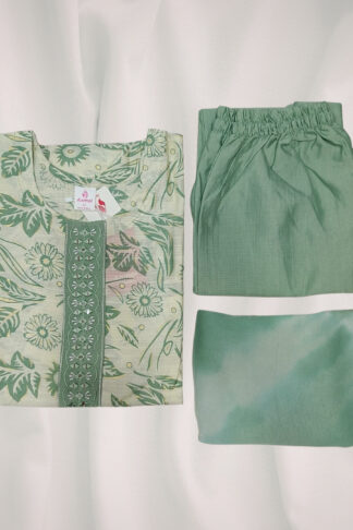 Readymade Vatican Print 3-Piece Kurta Set