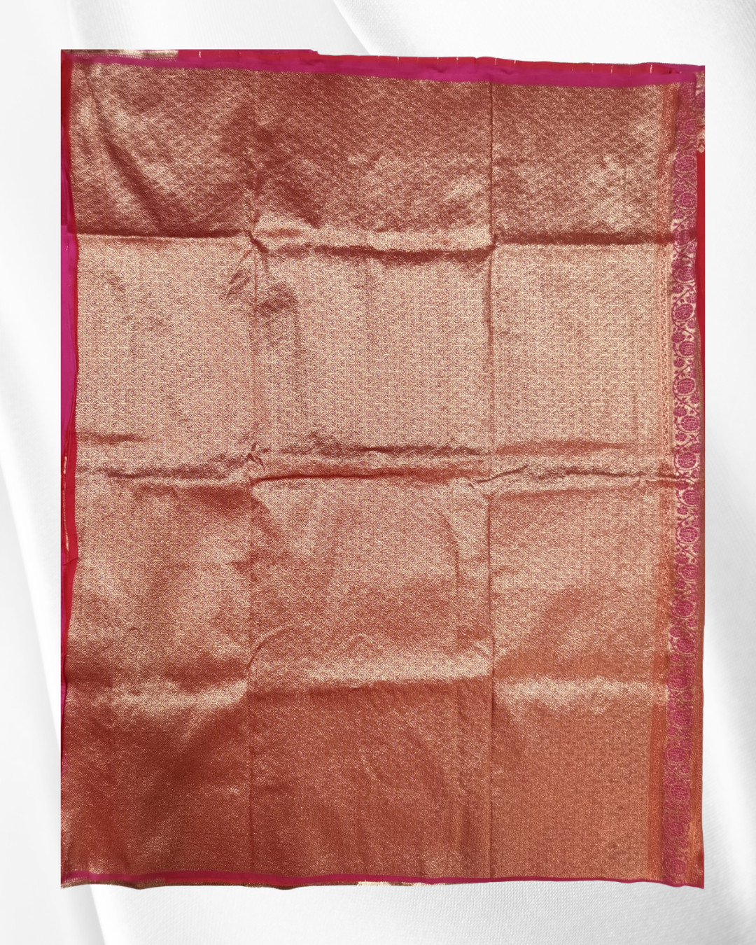 Fancy Mushroom Satin Saree - Image 3
