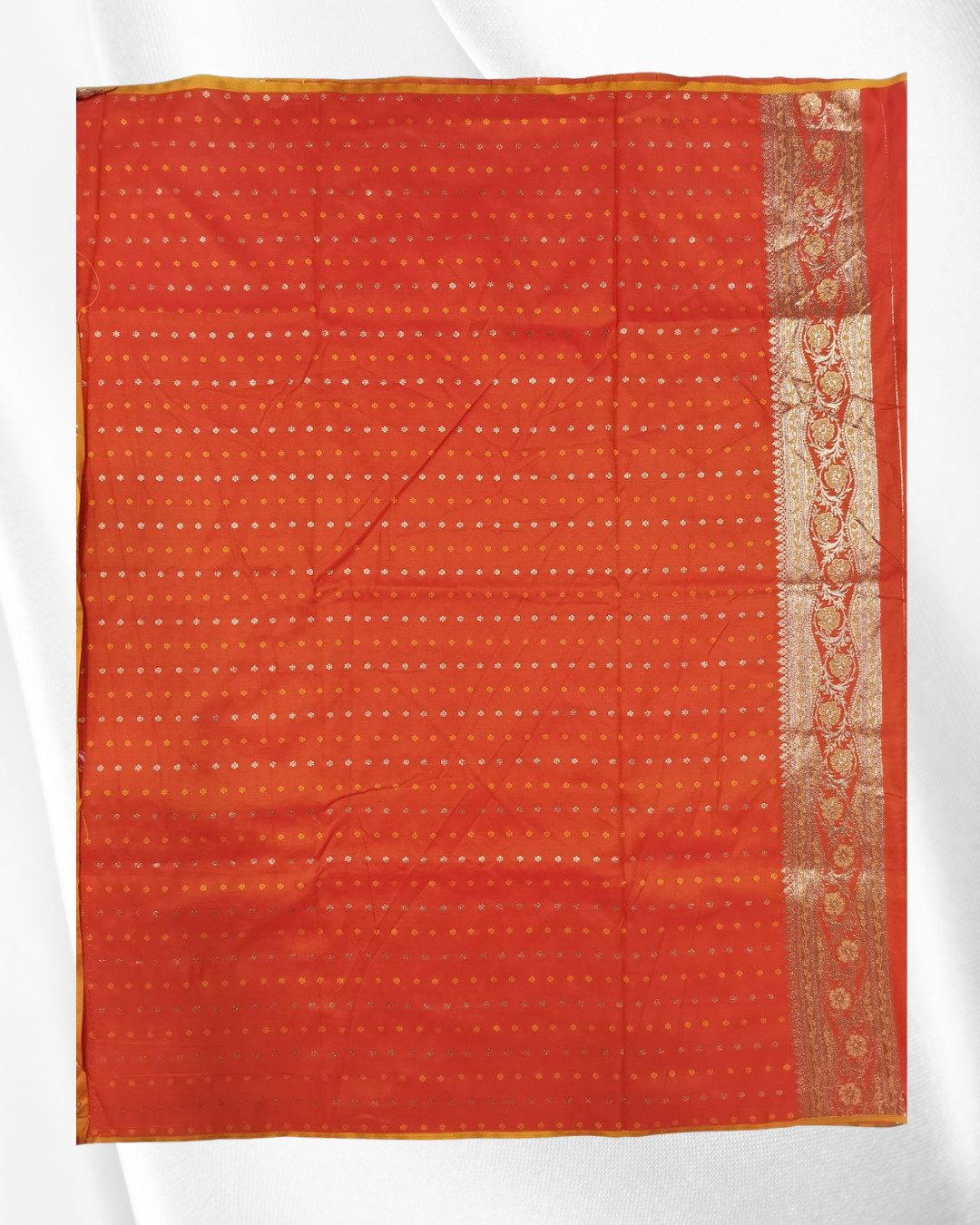 Fancy Mushroom Satin Saree - Image 3