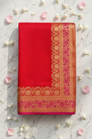 Fancy Mushroom Satin Saree