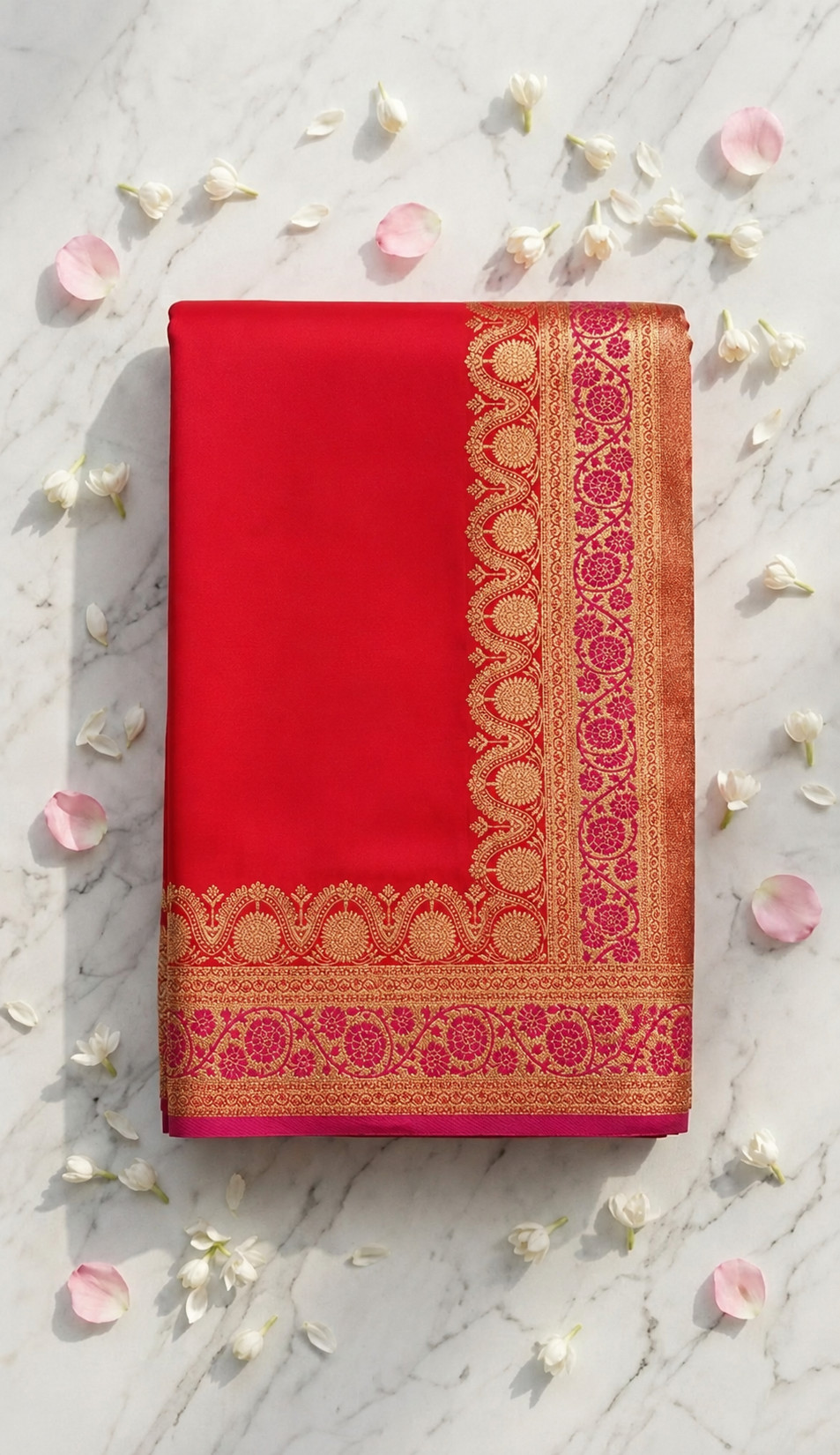 Fancy Mushroom Satin Saree