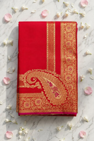 Fancy Mushroom Satin Saree