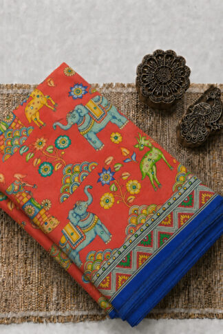 Designer Kalamkari Fancy Saree