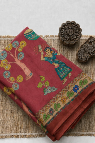 Designer Kalamkari Fancy Saree