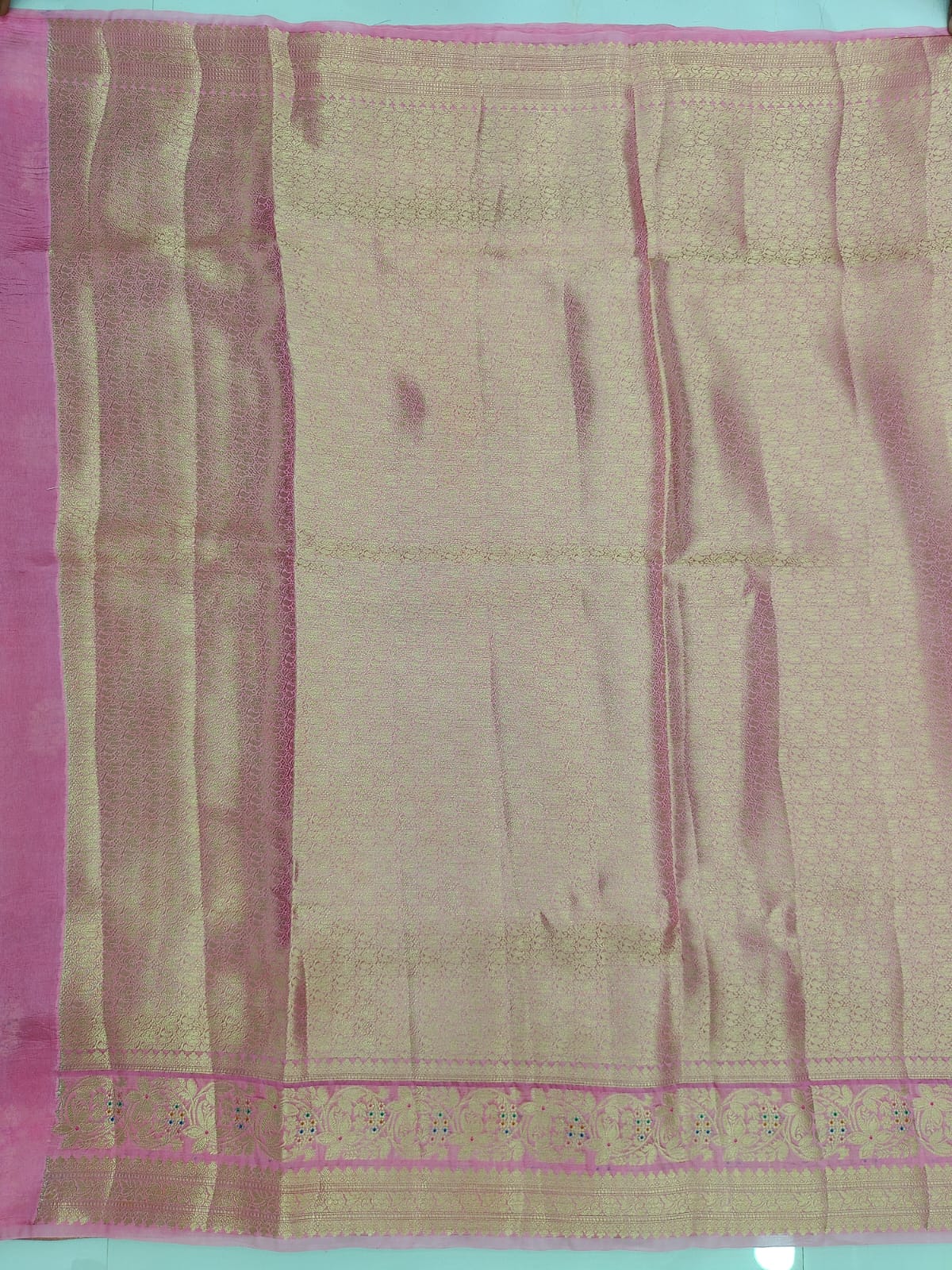 Luxury Raw Mango Fancy Saree - Image 3