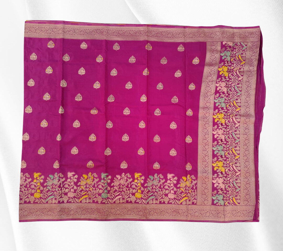 Mushroom Silk Saree - Image 2