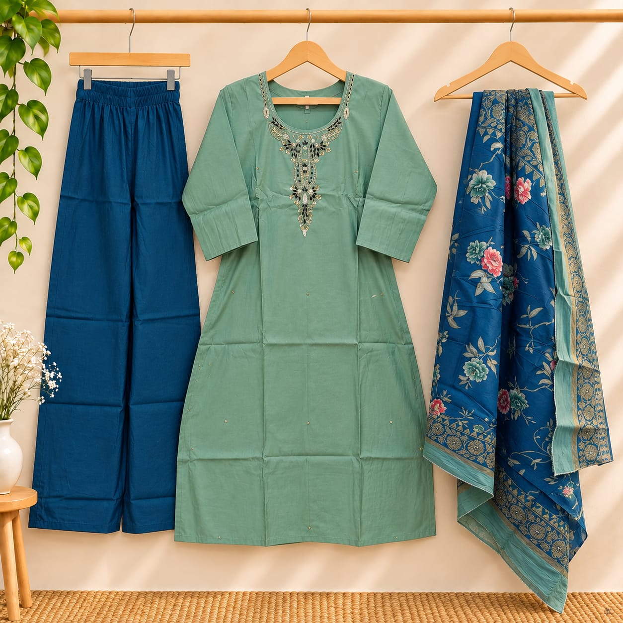 Designer Roman Silk 3-Piece Set